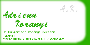 adrienn koranyi business card